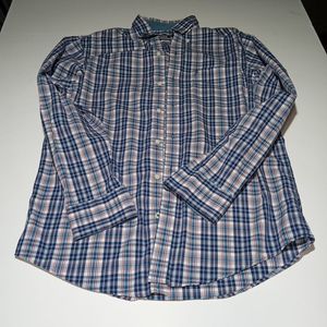 Izon plaid button shirt long sleeve men's Size S/P